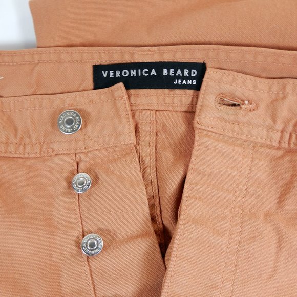 VERONICA BEARD Cynthia Gaucho JEANS Size 31 Cropped Wide Leg Dusty Rose NEW - Picture 8 of 10